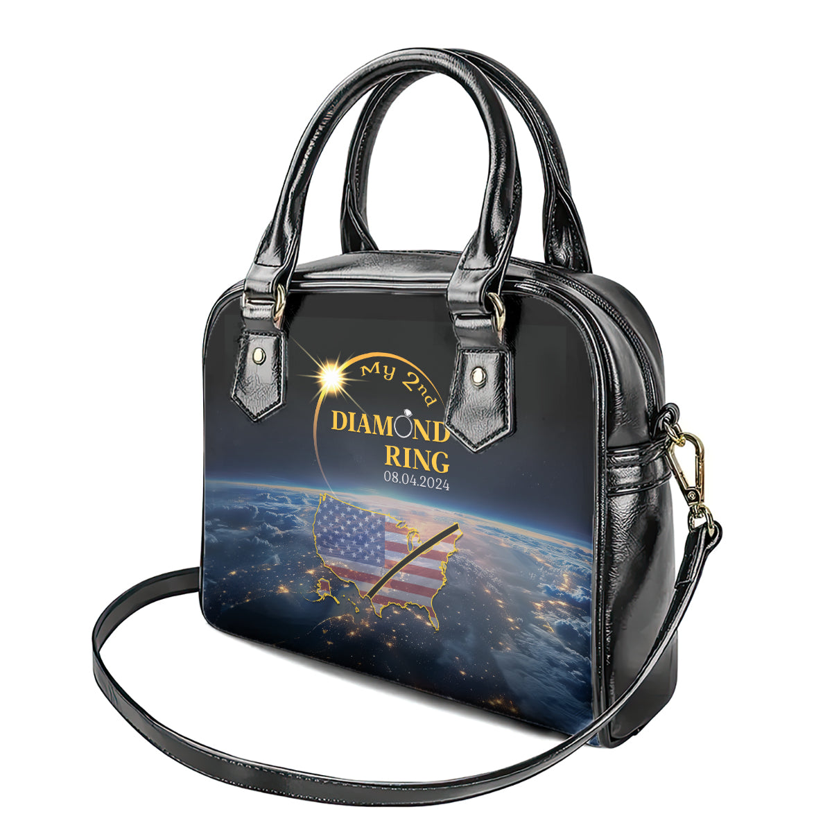 Total Solar Eclipse 2024 Shoulder Handbag My 2nd Diamond Ring