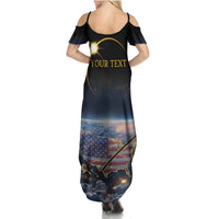 Personalized Total Solar Eclipse 2024 Summer Maxi Dress My 2nd Diamond Ring - Wonder Print Shop