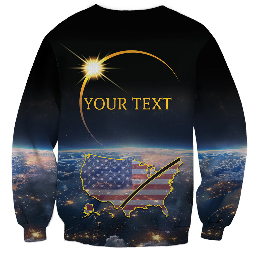 Personalized Total Solar Eclipse 2024 Sweatshirt My 2nd Diamond Ring - Wonder Print Shop