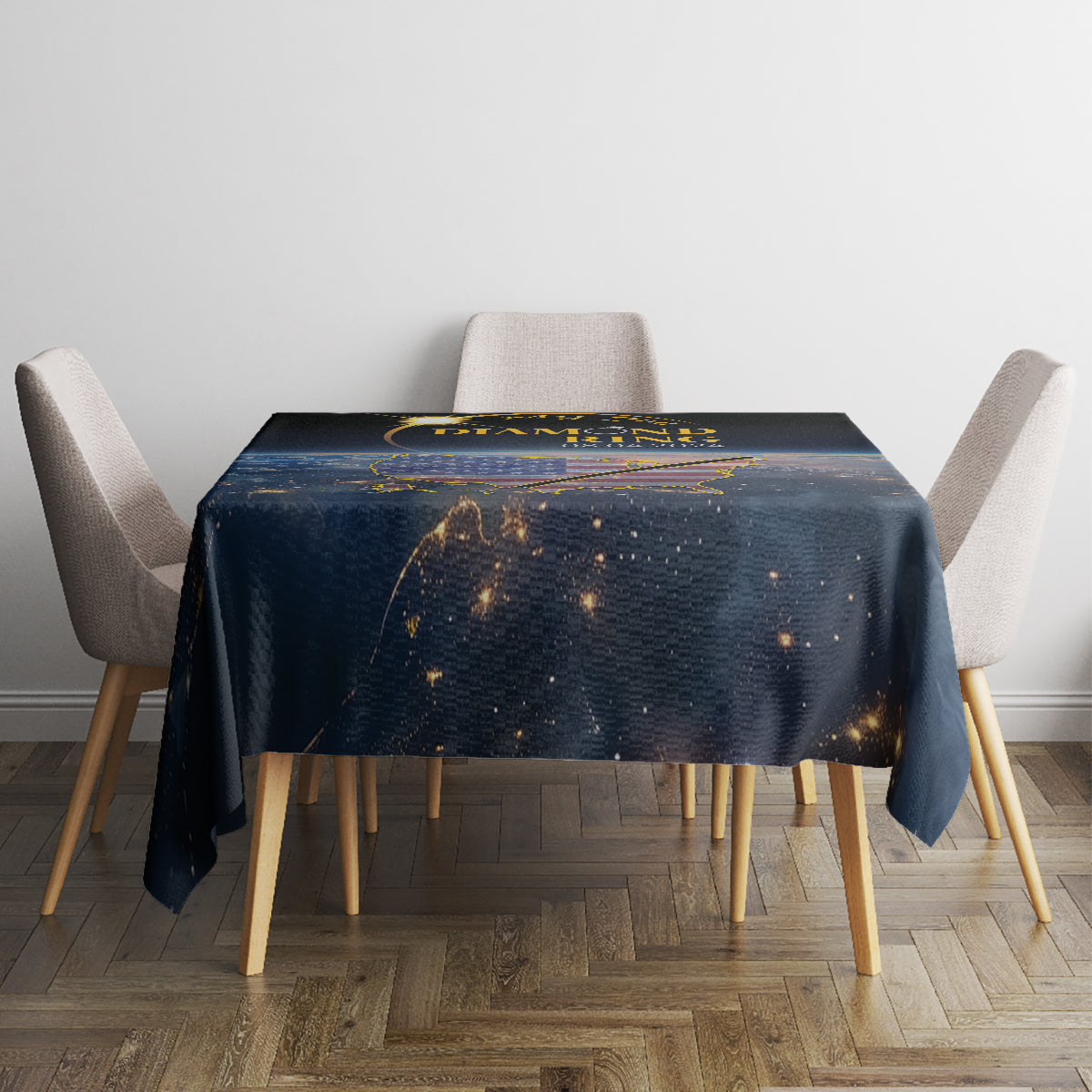 Total Solar Eclipse 2024 Tablecloth My 2nd Diamond Ring - Wonder Print Shop
