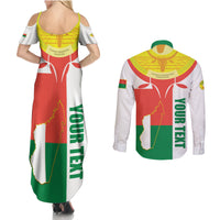 Madagascar Independence Day Couples Matching Summer Maxi Dress and Long Sleeve Button Shirt Madagasikara June 26 - Wonder Print Shop
