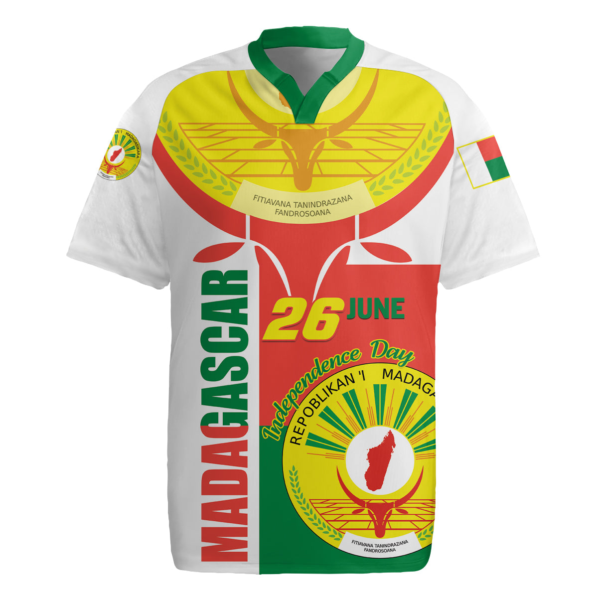 Madagascar Independence Day Rugby Jersey Madagasikara June 26