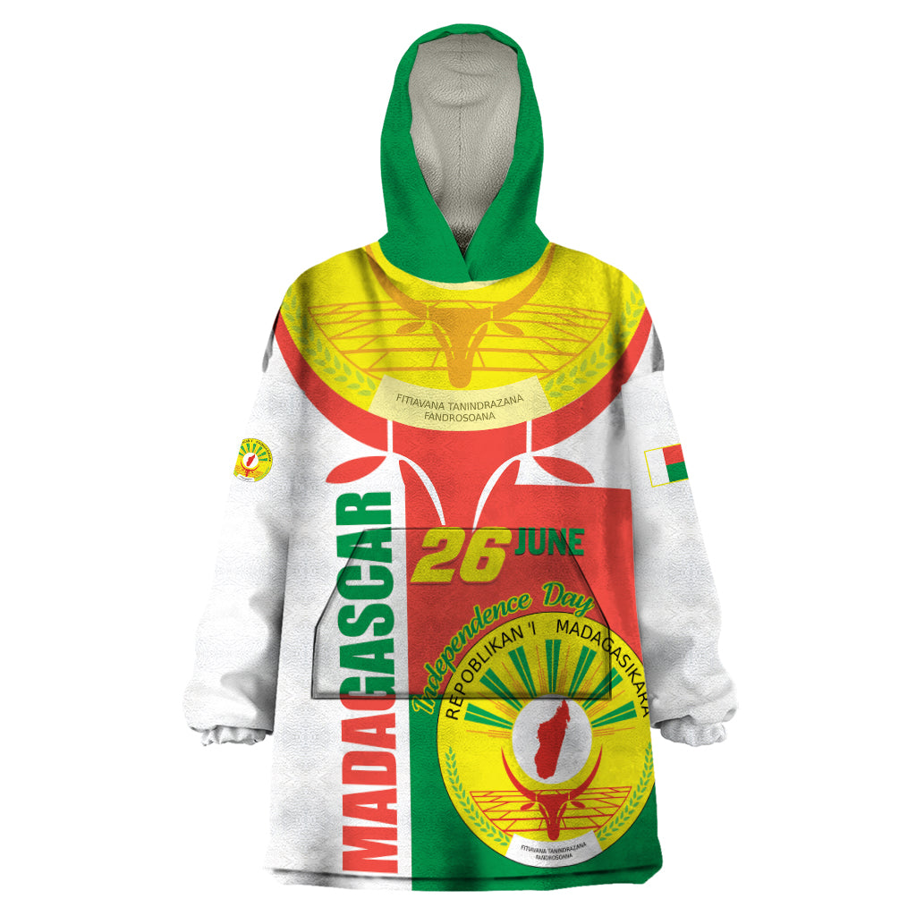 Madagascar Independence Day Wearable Blanket Hoodie Madagasikara June 26