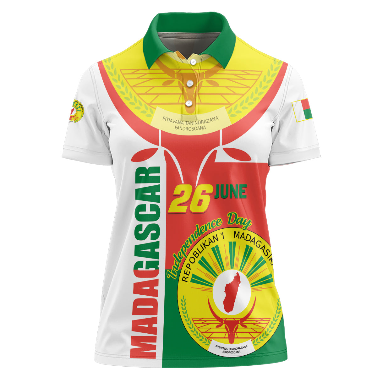 Madagascar Independence Day Women Polo Shirt Madagasikara June 26