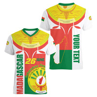 Madagascar Independence Day Women V-Neck T-Shirt Madagasikara June 26 - Wonder Print Shop