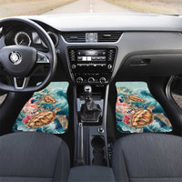 Personalized Caribbean Sea Turtle Car Mats Fantastic Ocean Waves