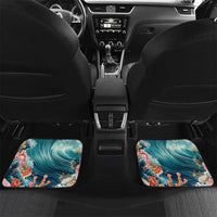 Personalized Caribbean Sea Turtle Car Mats Fantastic Ocean Waves