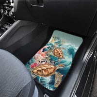 Personalized Caribbean Sea Turtle Car Mats Fantastic Ocean Waves