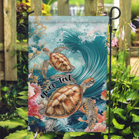 Personalized Caribbean Sea Turtle Garden Flag Fantastic Ocean Waves