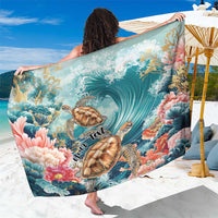 Personalized Caribbean Sea Turtle Sarong Fantastic Ocean Waves