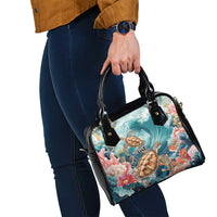 Personalized Caribbean Sea Turtle Shoulder Handbag Fantastic Ocean Waves