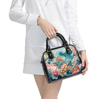 Personalized Caribbean Sea Turtle Shoulder Handbag Fantastic Ocean Waves