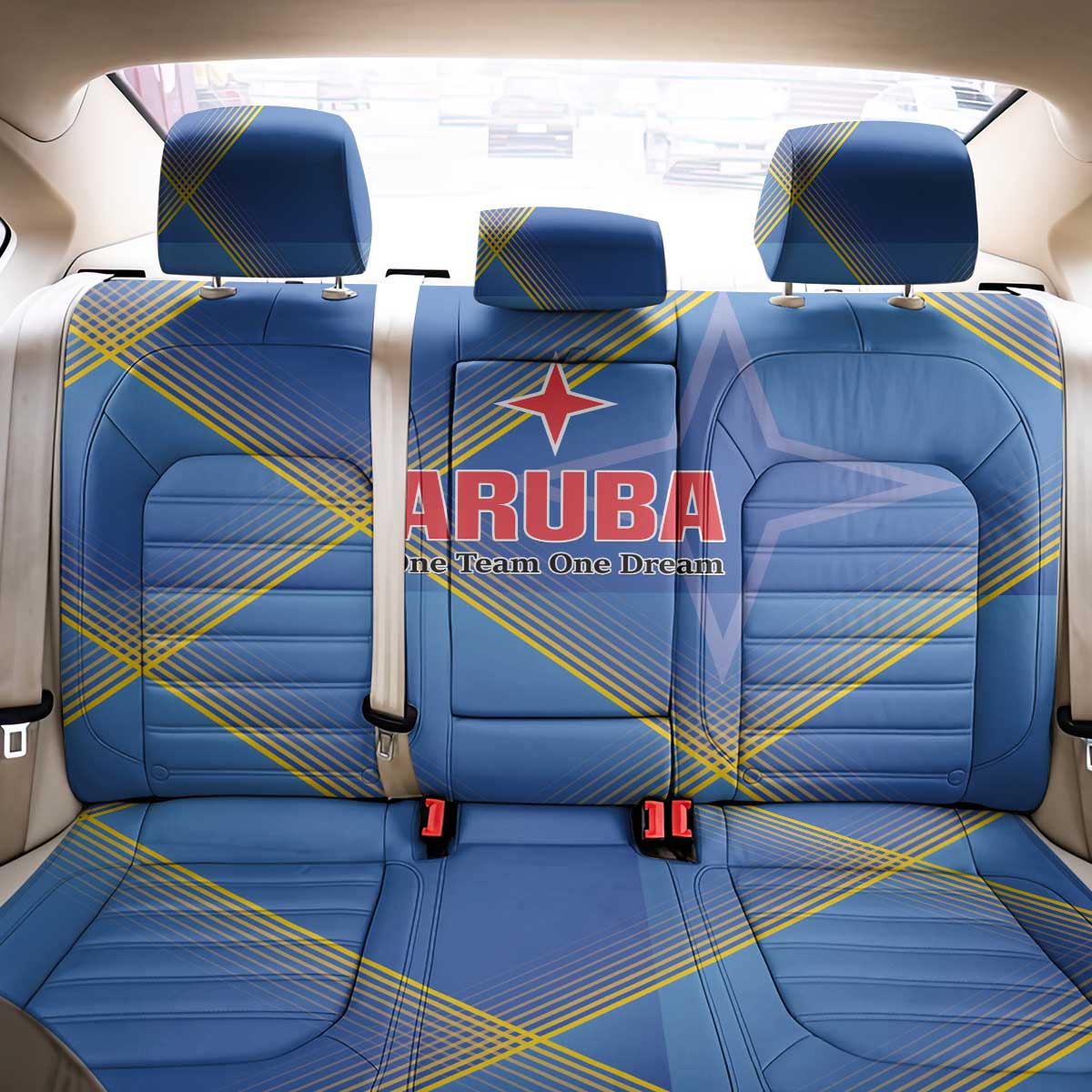 Sport Team Aruba Back Car Seat Cover One Team One Dream