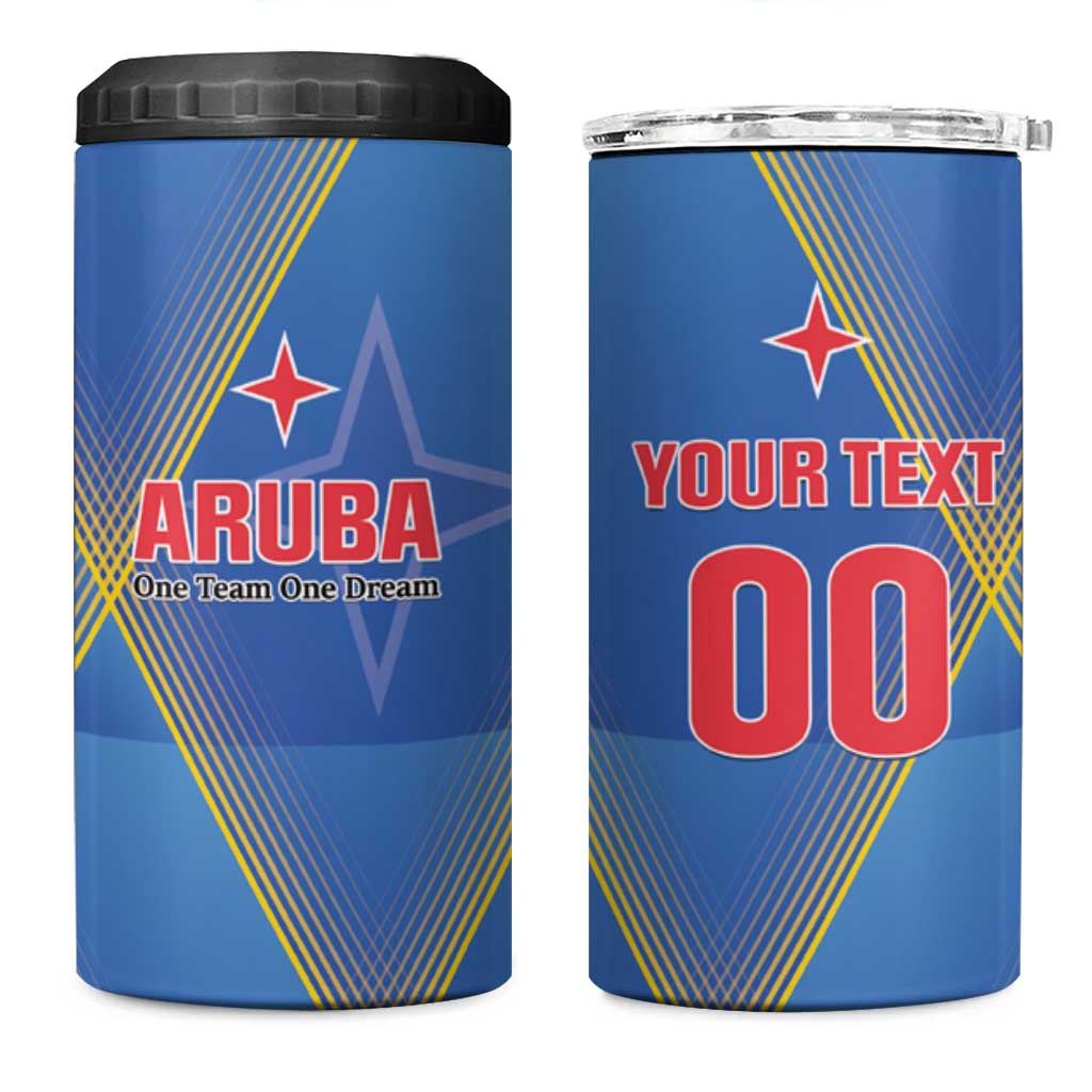 Custom Sport Team Aruba 4 in 1 Can Cooler Tumbler One Team One Dream