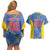 Custom Sport Team Aruba Couples Matching Off Shoulder Short Dress and Hawaiian Shirt One Team One Dream