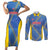Custom Sport Team Aruba Couples Matching Short Sleeve Bodycon Dress and Long Sleeve Button Shirt One Team One Dream