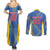 Custom Sport Team Aruba Couples Matching Summer Maxi Dress and Long Sleeve Button Shirt One Team One Dream