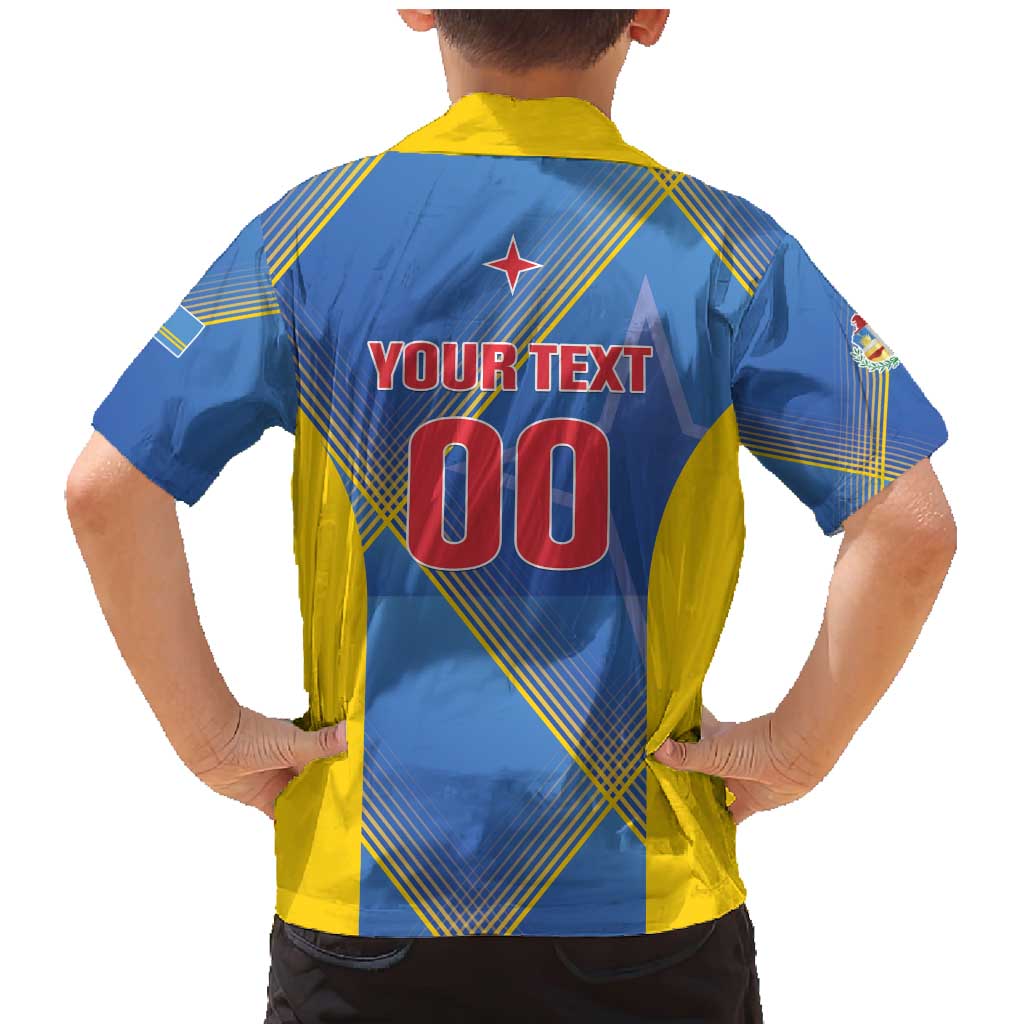 Custom Sport Team Aruba Family Matching Mermaid Dress and Hawaiian Shirt One Team One Dream