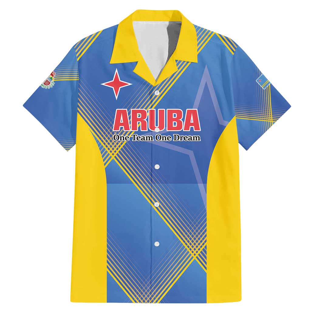 Custom Sport Team Aruba Family Matching Mermaid Dress and Hawaiian Shirt One Team One Dream