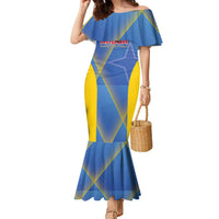 Custom Sport Team Aruba Family Matching Mermaid Dress and Hawaiian Shirt One Team One Dream