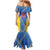 Custom Sport Team Aruba Family Matching Mermaid Dress and Hawaiian Shirt One Team One Dream