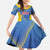 Custom Sport Team Aruba Family Matching Off The Shoulder Long Sleeve Dress and Hawaiian Shirt One Team One Dream