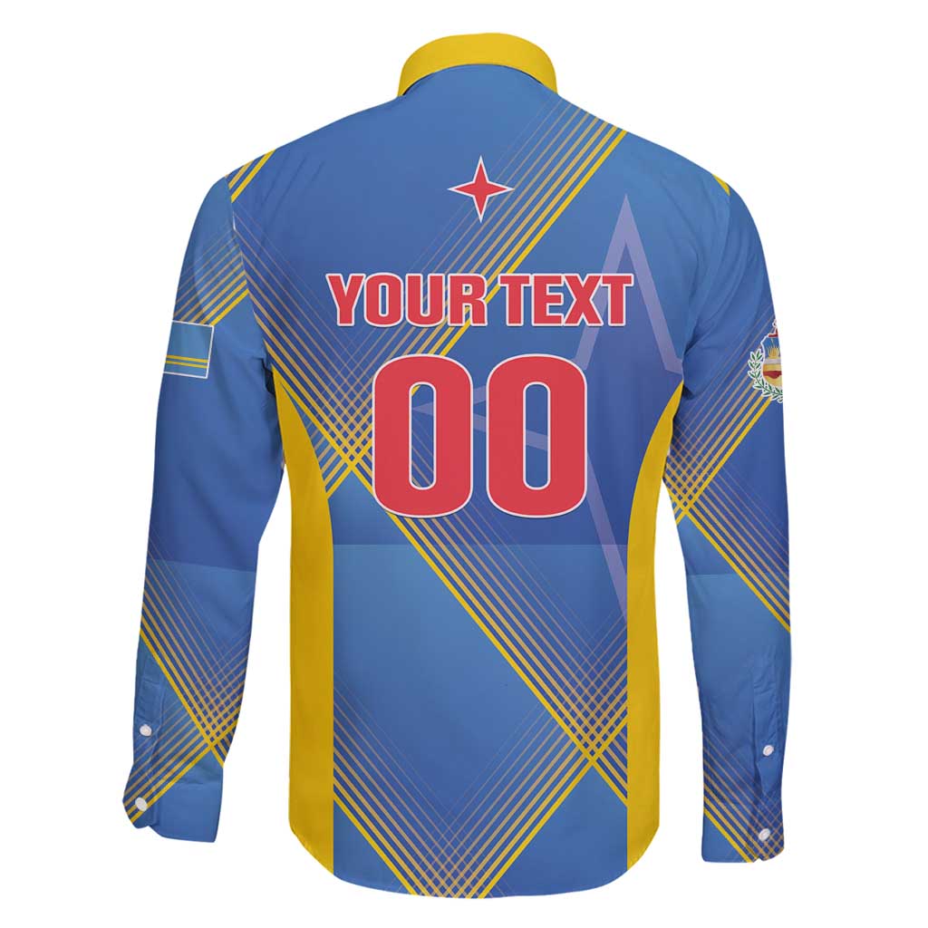 Custom Sport Team Aruba Family Matching Off Shoulder Maxi Dress and Hawaiian Shirt One Team One Dream