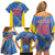 Custom Sport Team Aruba Family Matching Off Shoulder Short Dress and Hawaiian Shirt One Team One Dream