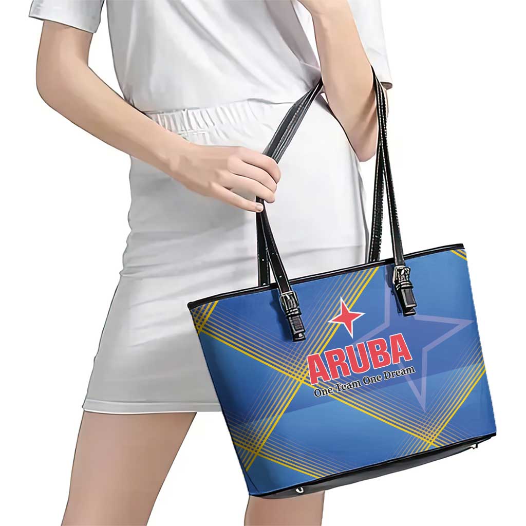 Sport Team Aruba Leather Tote Bag One Team One Dream