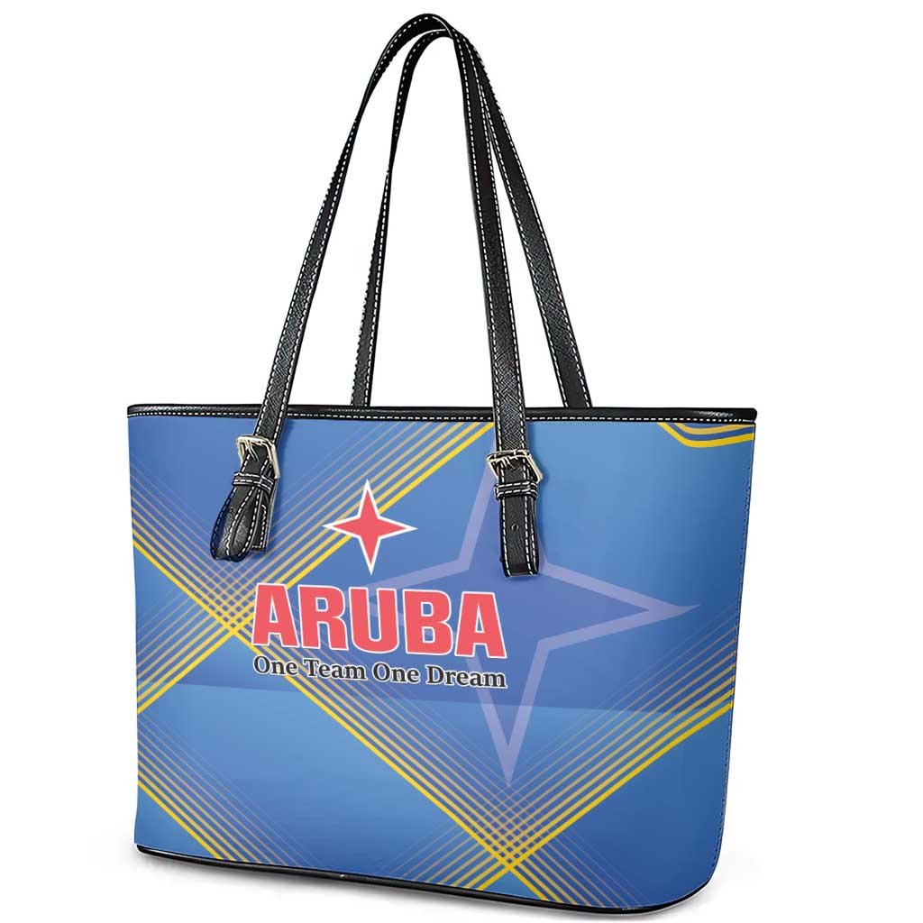 Sport Team Aruba Leather Tote Bag One Team One Dream
