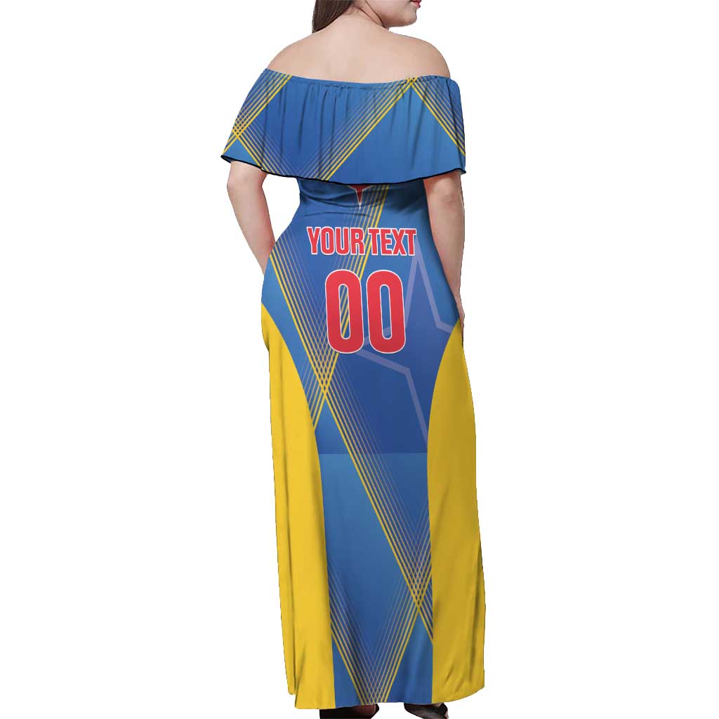 Custom Sport Team Aruba Off Shoulder Maxi Dress One Team One Dream
