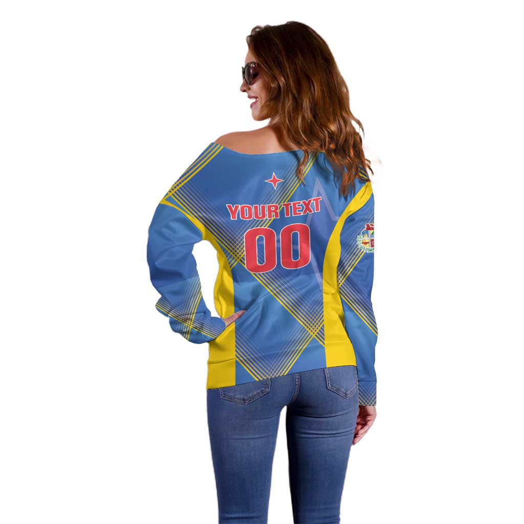 Custom Sport Team Aruba Off Shoulder Sweater One Team One Dream