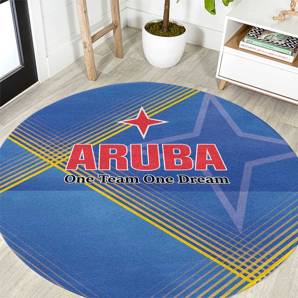 Sport Team Aruba Round Carpet One Team One Dream