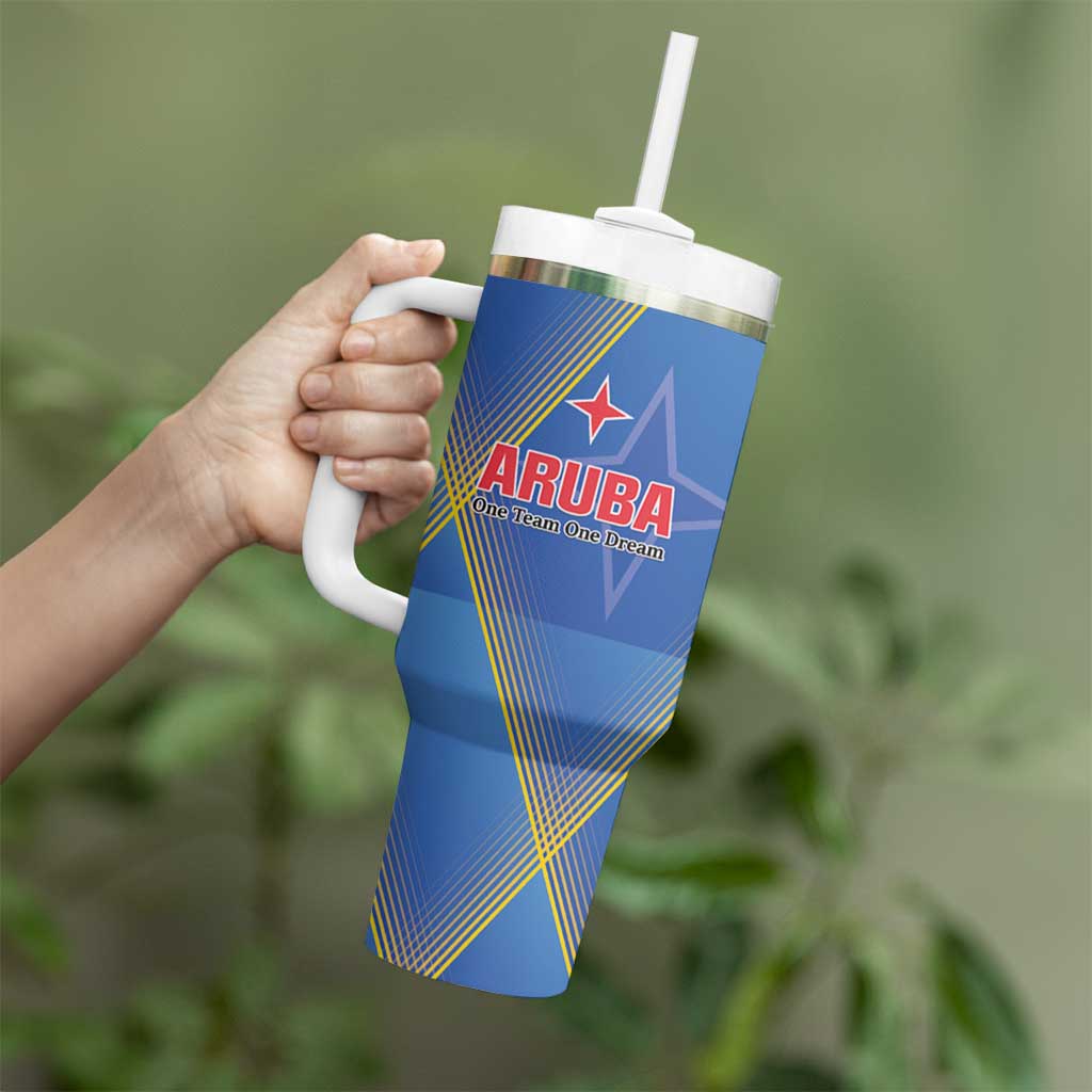 Custom Sport Team Aruba Tumbler With Handle One Team One Dream