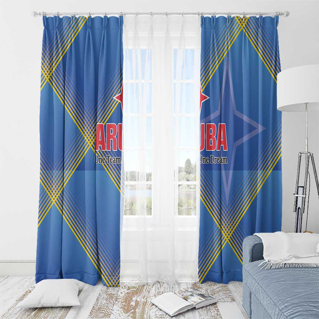 Sport Team Aruba Window Curtain One Team One Dream
