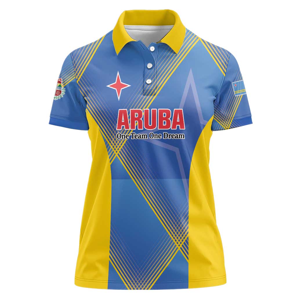 Custom Sport Team Aruba Women Polo Shirt One Team One Dream