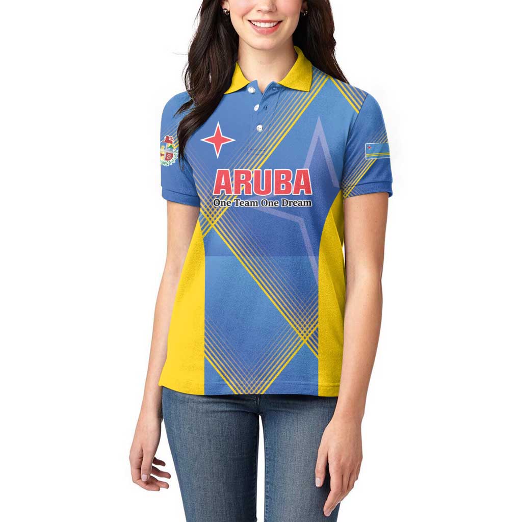 Custom Sport Team Aruba Women Polo Shirt One Team One Dream