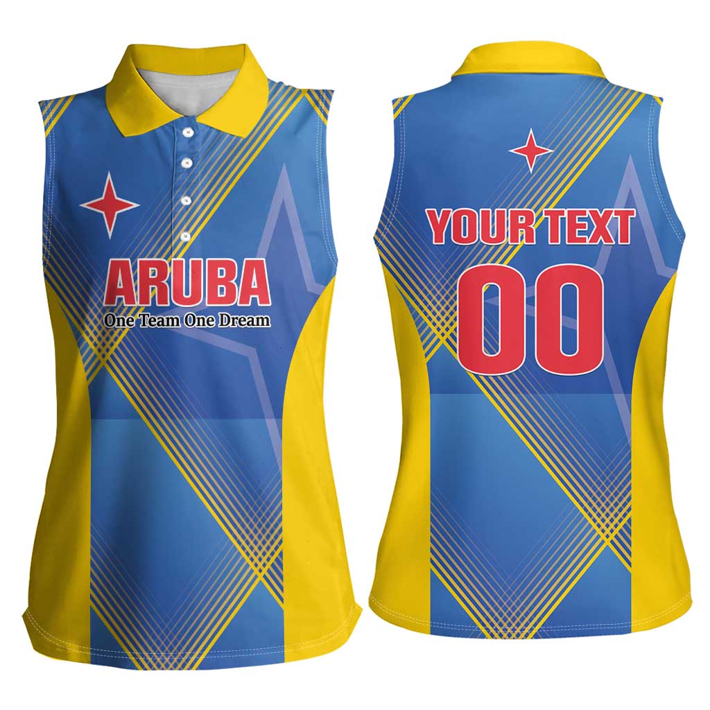 Custom Sport Team Aruba Women Sleeveless Polo Shirt One Team One Dream