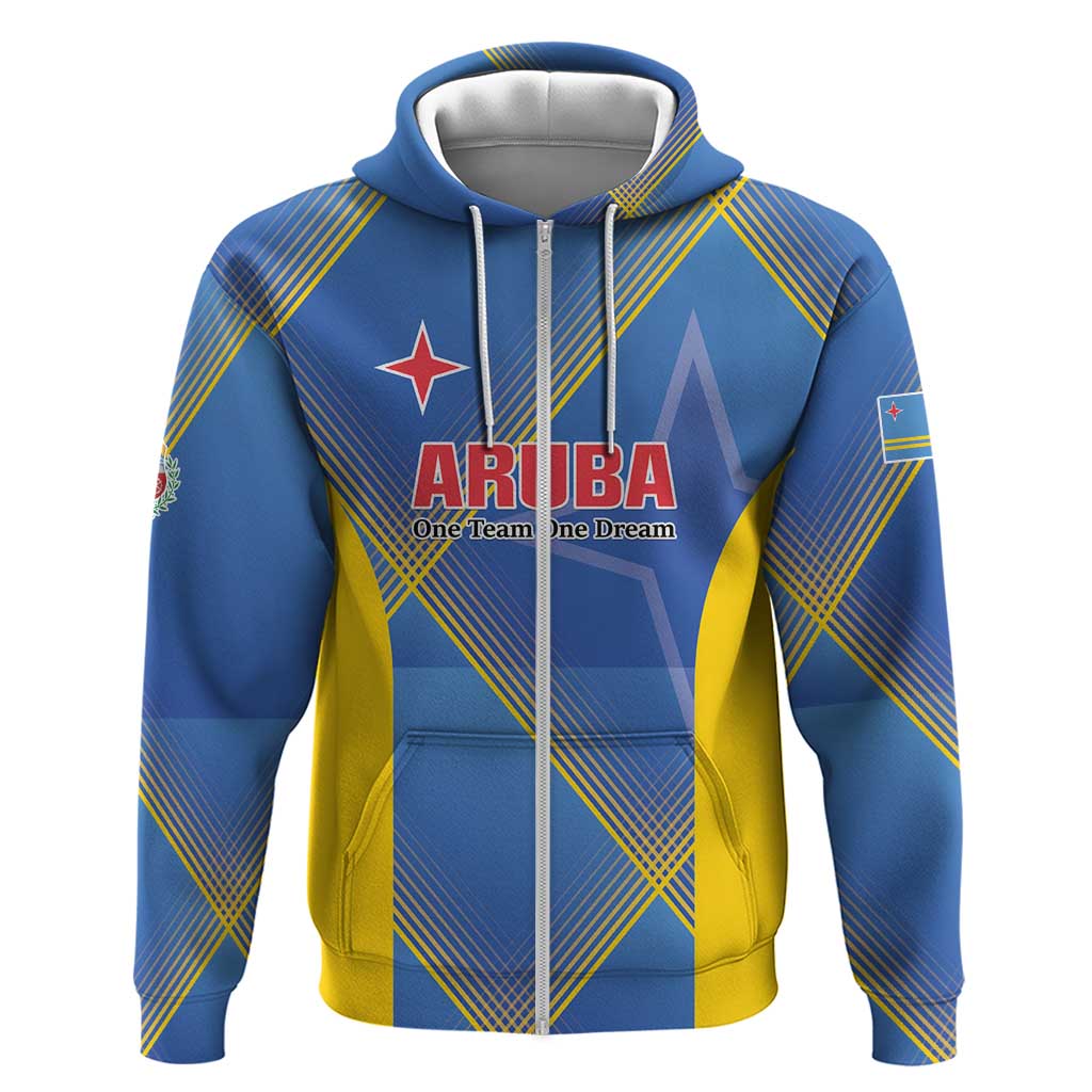 Custom Sport Team Aruba Zip Hoodie One Team One Dream