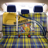 Barbados Celtic Festival Back Car Seat Cover Yellow Blue Tartan Zipper Stylized
