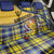 Barbados Celtic Festival Back Car Seat Cover Yellow Blue Tartan Zipper Stylized