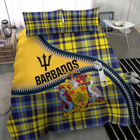 Barbados Celtic Festival Bedding Set Yellow Blue Tartan Zipper Stylized