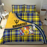 Barbados Celtic Festival Bedding Set Yellow Blue Tartan Zipper Stylized