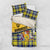 Barbados Celtic Festival Bedding Set Yellow Blue Tartan Zipper Stylized
