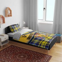 Barbados Celtic Festival Bedding Set Yellow Blue Tartan Zipper Stylized
