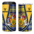 Barbados Celtic Festival 4 in 1 Can Cooler Tumbler Yellow Blue Tartan Zipper Stylized