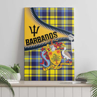 Barbados Celtic Festival Canvas Wall Art Yellow Blue Tartan Zipper Stylized