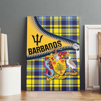 Barbados Celtic Festival Canvas Wall Art Yellow Blue Tartan Zipper Stylized
