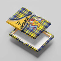 Barbados Celtic Festival Canvas Wall Art Yellow Blue Tartan Zipper Stylized