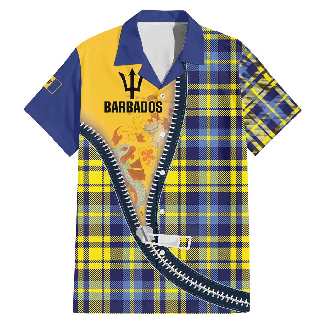 Barbados Celtic Festival Family Matching Mermaid Dress and Hawaiian Shirt Yellow Blue Tartan Zipper Stylized